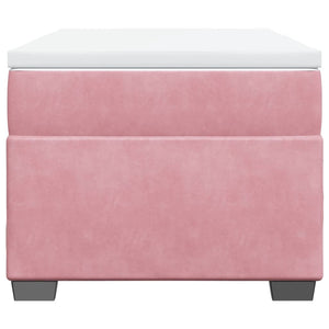 Ramsäng med madrass rosa 90x200 cm sammet