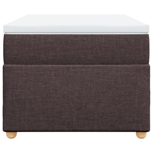 Ramsäng med madrass mörkbrun 90x190 cm tyg