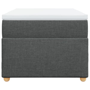 Ramsäng med madrass mörkgrå 100x200 cm tyg