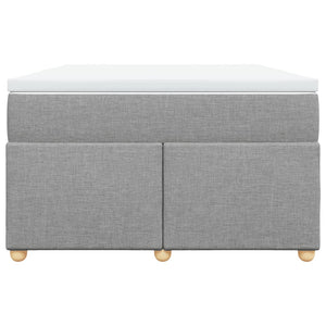 Ramsäng med madrass ljusgrå 120x200 cm tyg