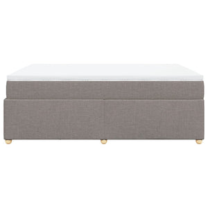 Ramsäng med madrass taupe 160x200 cm tyg