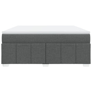 Ramsäng med madrass mörkgrå 180x200 cm tyg