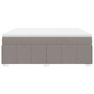 Ramsäng med madrass taupe 180x200 cm tyg