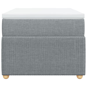 Ramsäng med madrass ljusgrå 100x200 cm tyg