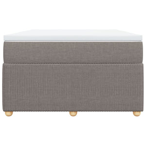 Ramsäng med madrass taupe 120x190 cm tyg