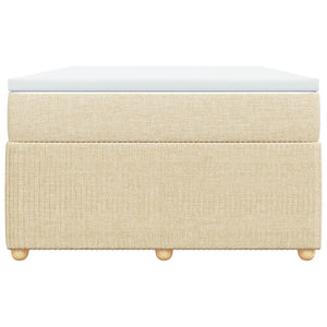 Ramsäng med madrass gräddvit 120x190 cm tyg