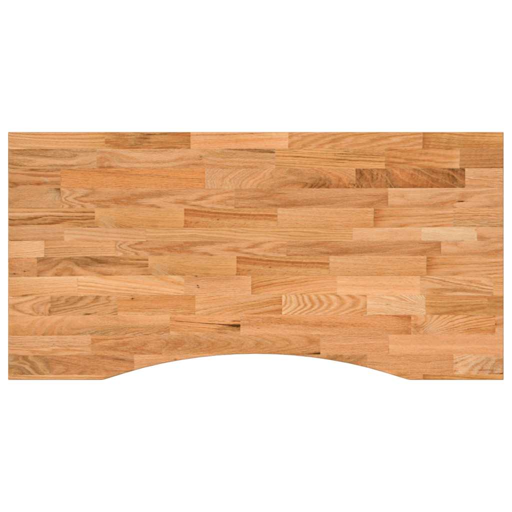 Bordsskiva ljusbrun 100x60x2,5 cm massiv ek rektangulär
