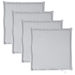 Sittdynor för trädgården 4 st ljusgrå 45x45x2 cm fyrkantig