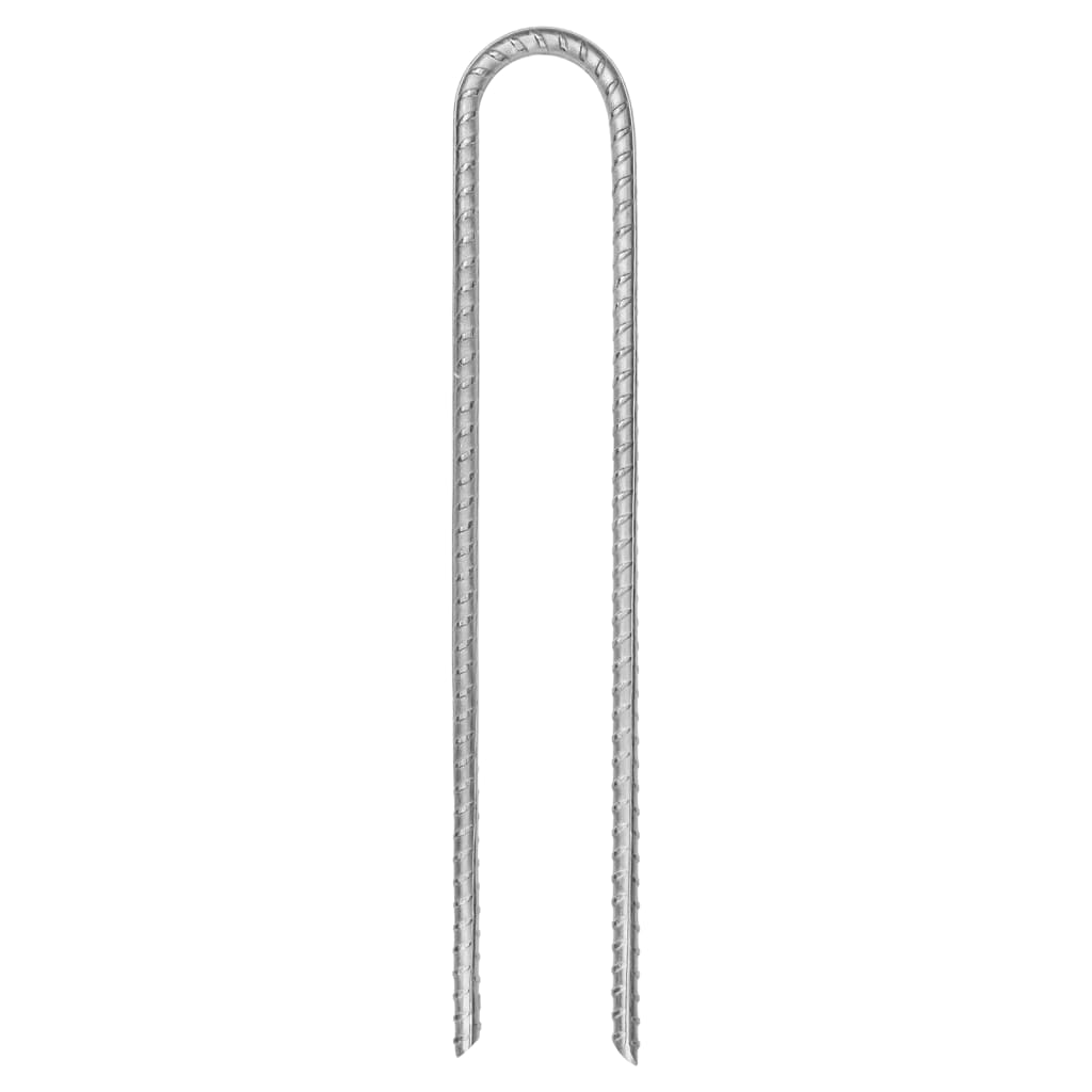 Tältpinnar 6 st U-formade 30 cm Ø8,5 mm galvaniserat stål
