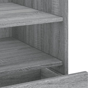 Sängbord grå sonoma 45x50x50 cm konstruerat trä