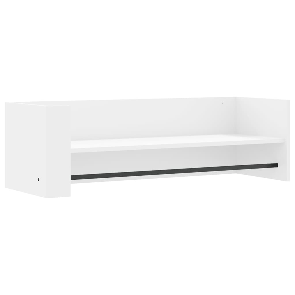 Vägghylla vit 100x35x30,5 cm konstruerat trä
