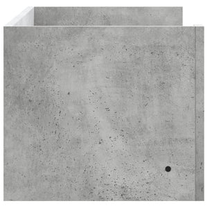 Vägghylla betonggrå 100x35x30,5 cm konstruerat trä