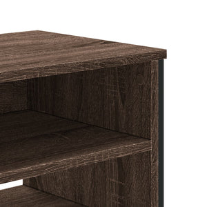 Tv-bänk brun ek 180x34x41 cm konstruerat trä