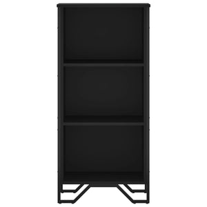 Bokhylla svart 50x31x106 cm konstruerat trä