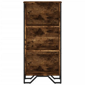 Bokhylla rökfärgad ek 50x31x106 cm konstruerat trä