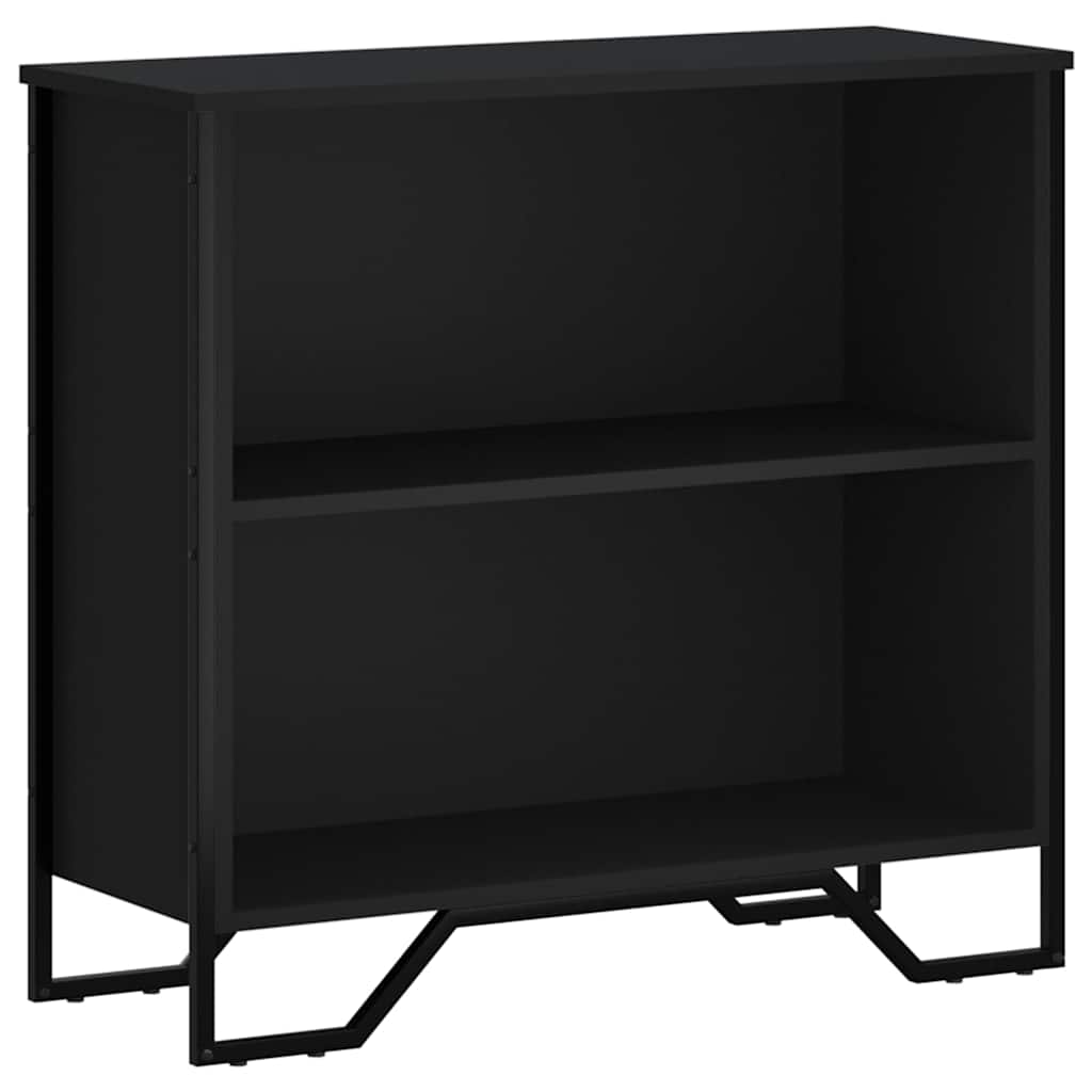 Bokhylla svart 80x31x74,5 cm konstruerat trä