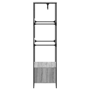 Garderob grå sonoma 90x50x180 cm konstruerat trä