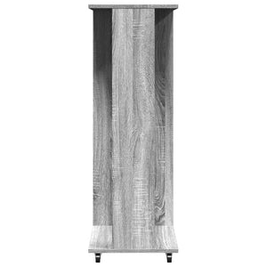 Garderob med hjul grå sonoma 102x38x110 cm konstruerat trä