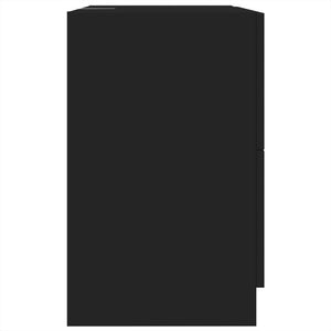 Tvättställsskåp svart 59x37x59 cm konstruerat trä