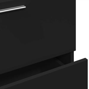 Tvättställsskåp svart 59x37x59 cm konstruerat trä