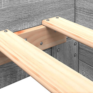 Sängram grå sonoma 90x190 cm konstruerad trä