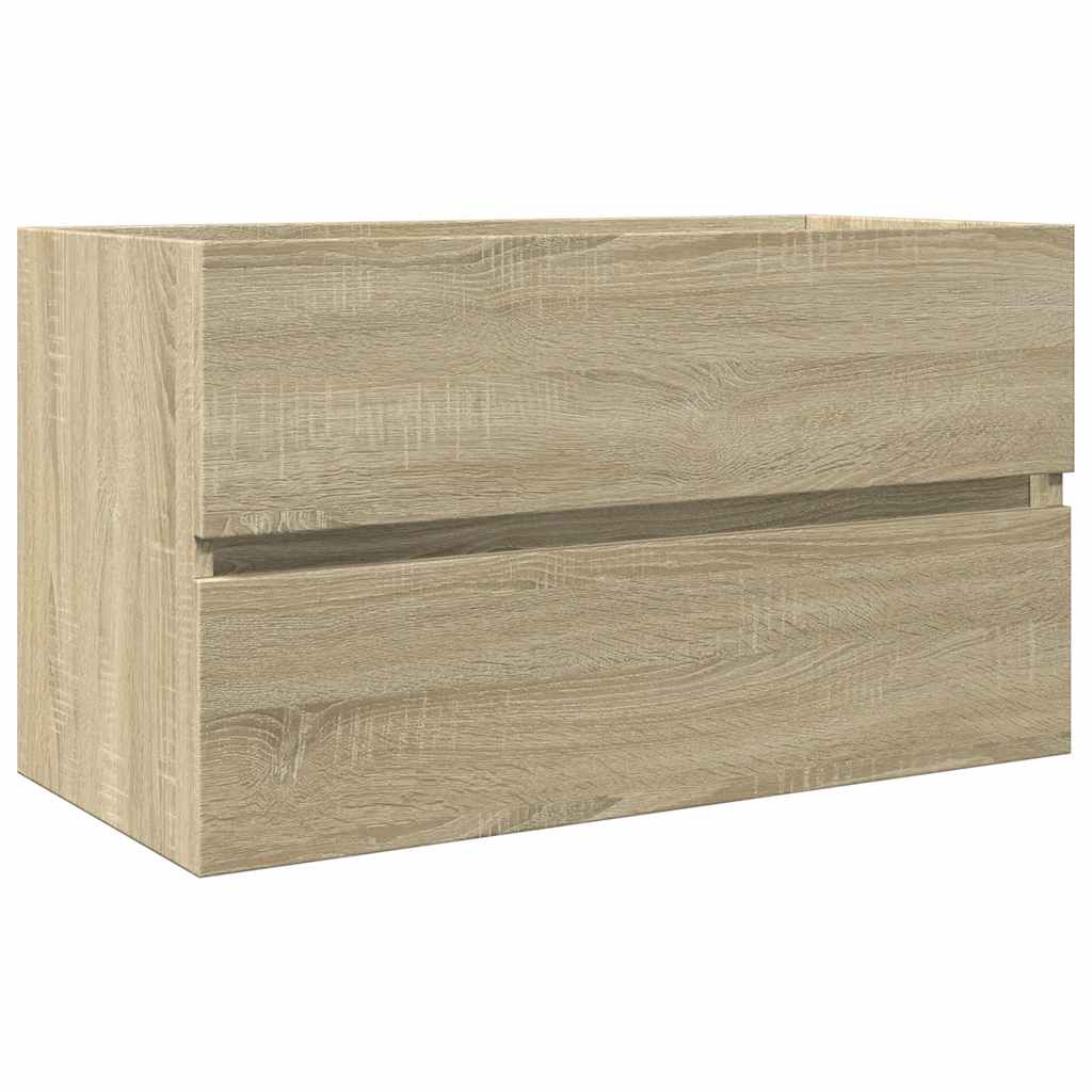 Tvättställsskåp sonoma-ek 80x38,5x45 cm konstruerat trä