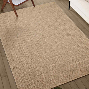 Matta ZIZUR beige 200x290 cm jutelook inomhus och utomhus