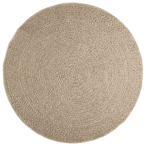 Matta ZIZUR beige Ø 160 cm jutelook inomhus och utomhus