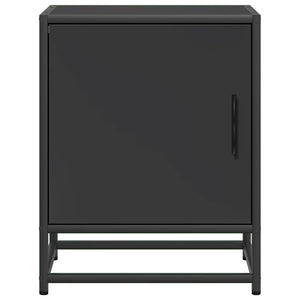 Sängbord svart 40x31x50 cm konstruerat trä och metall