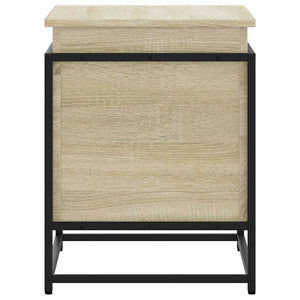 Förvaringslåda med lock sonoma-ek 60x40x51,5 cm konstruerat trä