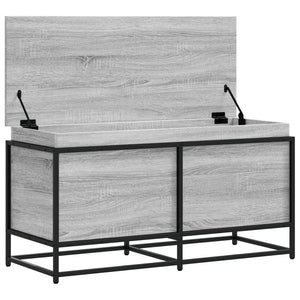 Förvaringslåda lock grå sonoma 100x40x51,5 cm konstruerat trä