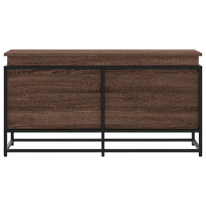 Förvaringslåda med lock brun ek 100x40x51,5 cm konstruerat trä