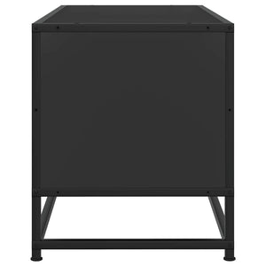 Tv-bänk svart 80x34,5x40 cm konstruerat trä och metall