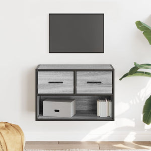 Tv-bänk grå sonoma 60x31x39,5 cm konstruerat trä och metall