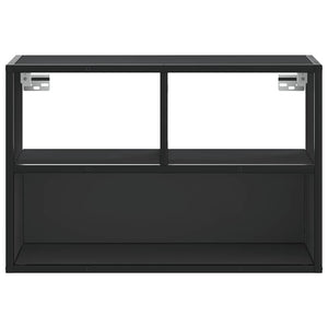 Tv-bänk svart 60x31x39,5 cm konstruerat trä och metall