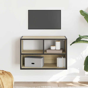 Tv-bänk sonoma-ek 60x31x39,5 cm konstruerat trä och metall