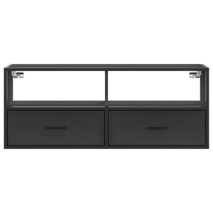 Tv-bänk svart 100x31x39,5 cm konstruerat trä och metall