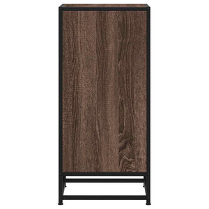 Skänk brun ek 35,5x35x76 cm konstruerat trä och metall