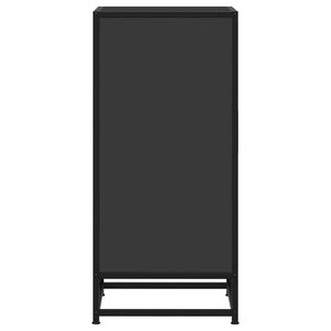 Skänk svart 35,5x35x76 cm konstruerat trä och metall