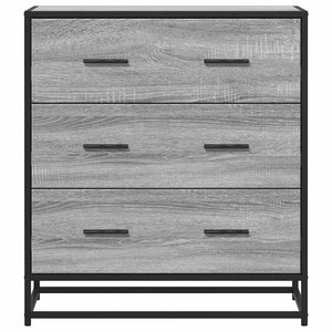 Skänk grå sonoma 68x35x76 cm konstruerat trä och metall