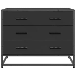 Byrå svart 70x41x56 cm konstruerat trä