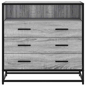 Byrå grå sonoma 70x41x70 cm konstruerat trä