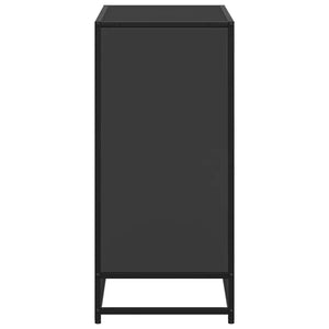 Bokhylla svart 80,5x35x76 cm konstruerat trä