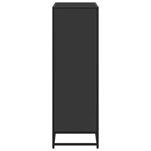 Bokhylla svart 80,5x35x107,5 cm konstruerat trä