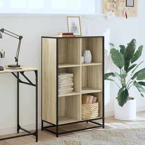 Bokhylla sonoma-ek 65,5x33x107,5 cm konstruerat trä