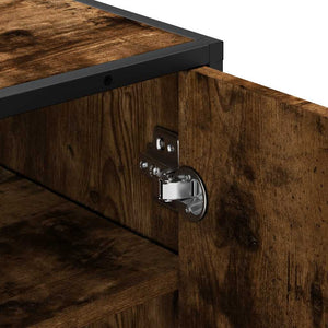 Skohylla rökfärgad ek 48x38x97,5 cm konstruerat trä