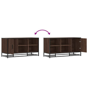 Skobänk brun ek 100x40x53,5 cm konstruerat trä och metall