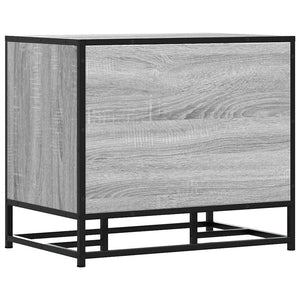 Skobänk grå sonoma 60x40x53,5 cm konstruerat trä och metall