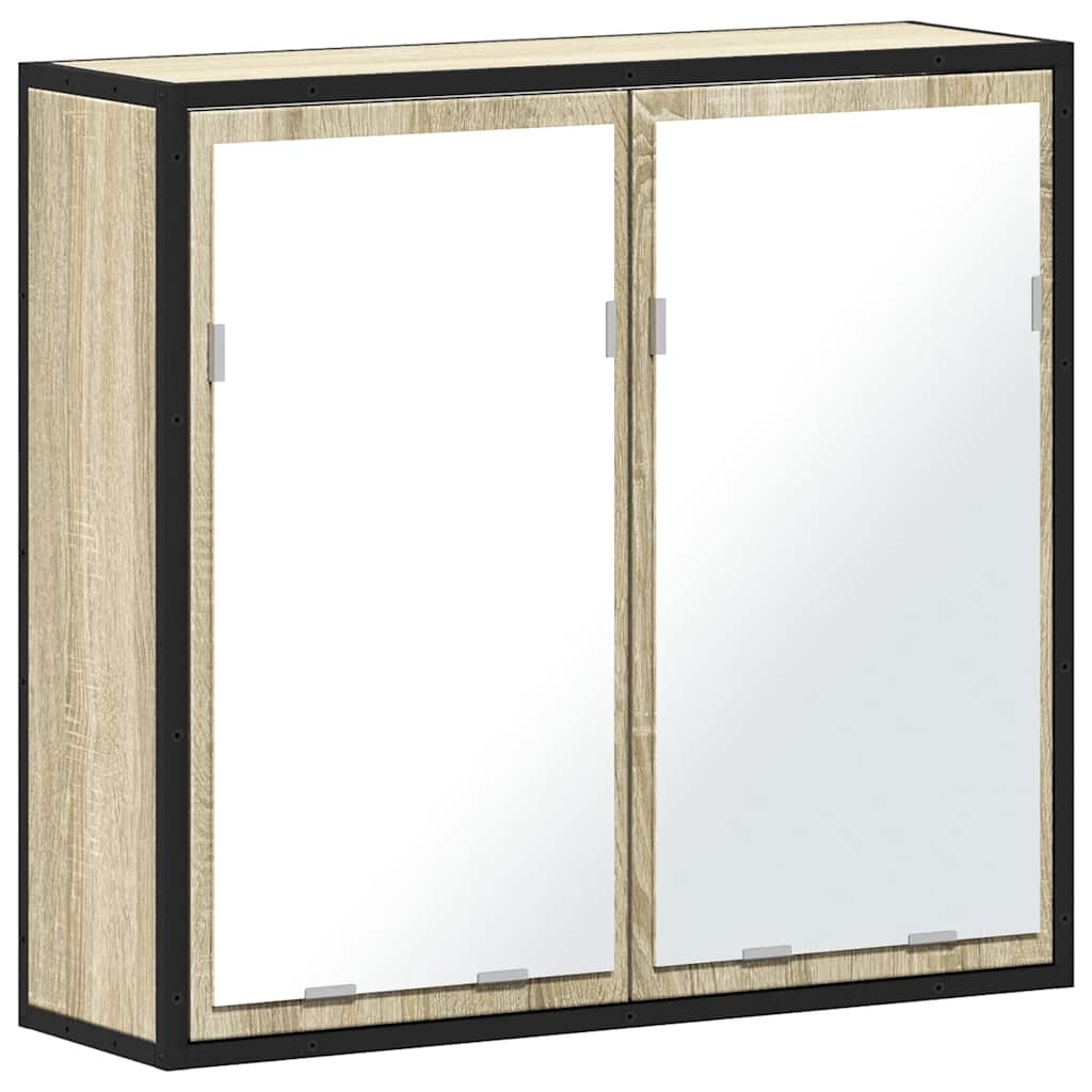 Badrumsspegelskåp Sonoma Ek 65x20x60 cm konstruerat trä