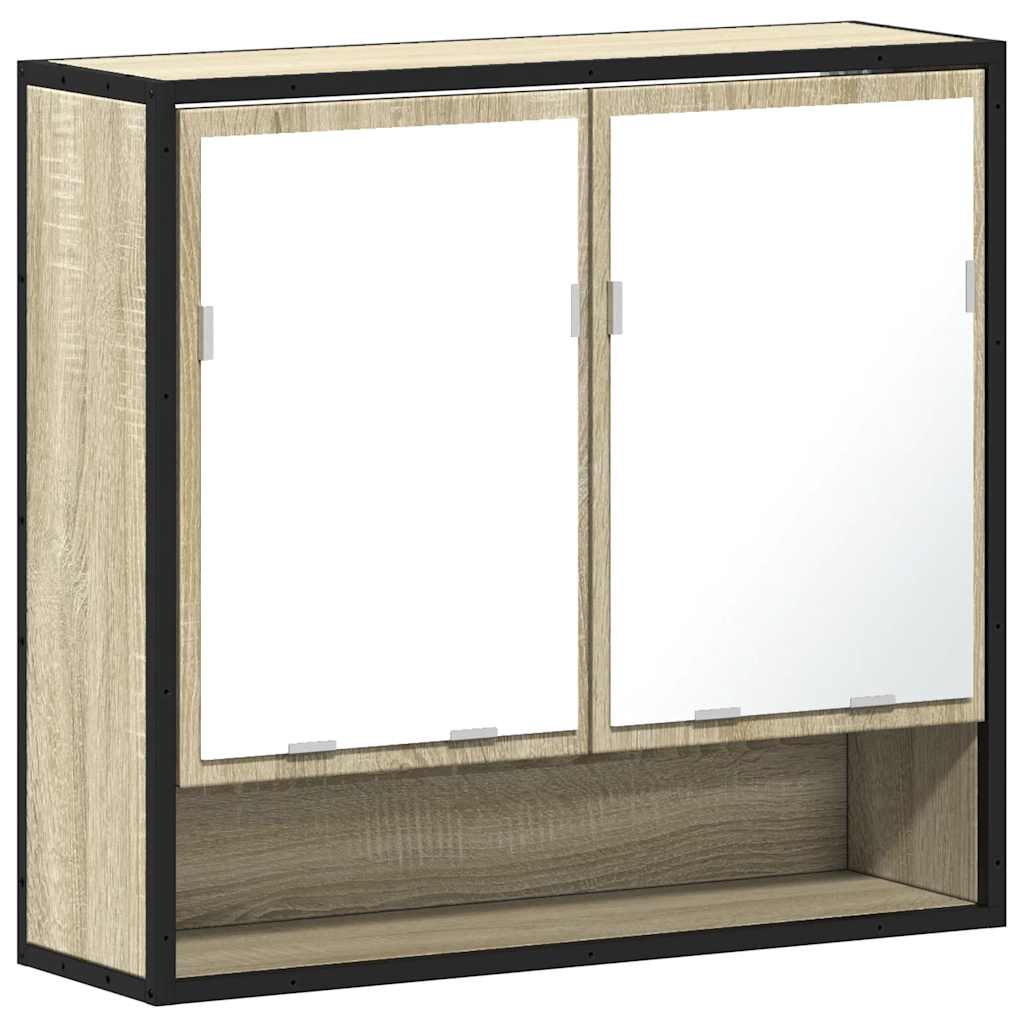 Badrumsspegelskåp Sonoma Ek 65x20x60 cm konstruerat trä